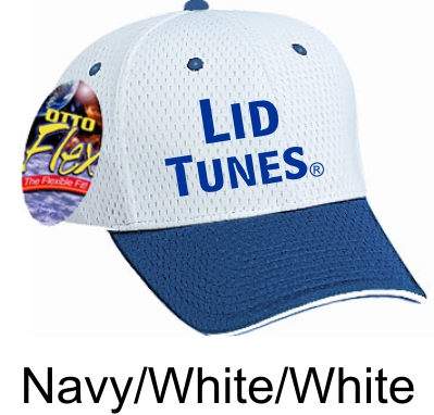 Lid Tunes Navy White White Cap